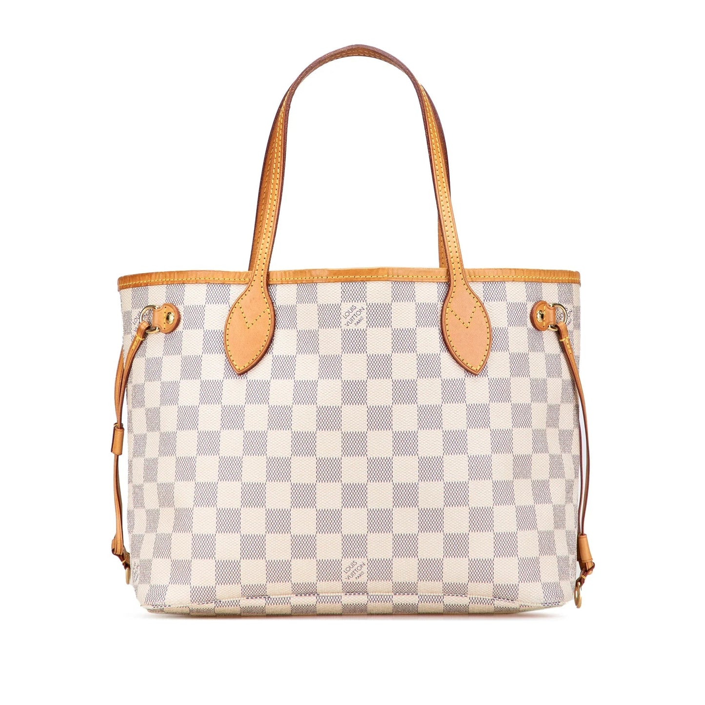 White Louis Vuitton Damier Azur Neverfull PM Tote Bag