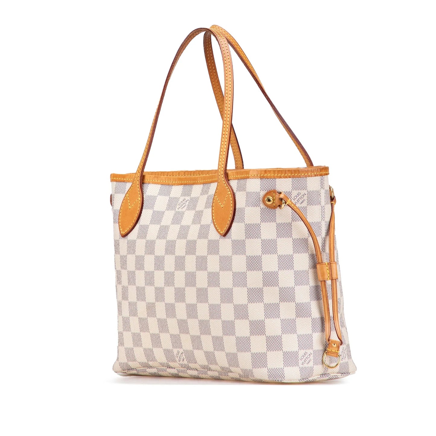 White Louis Vuitton Damier Azur Neverfull PM Tote Bag