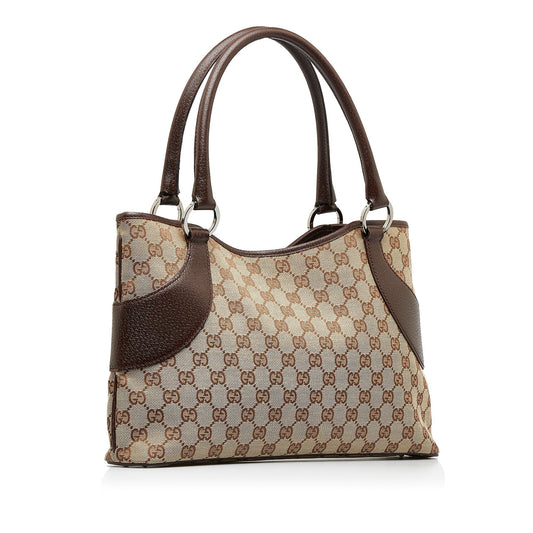 Gucci Leather Canvas Tote