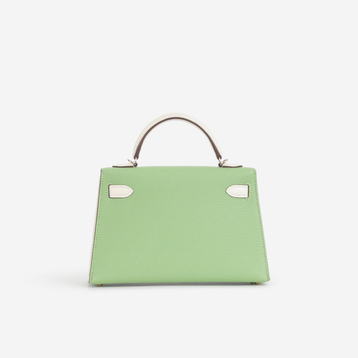 Hermès HSS Mini Kelly 20 - Vert Criquet / Craie Chevre | Permabrass Hardware