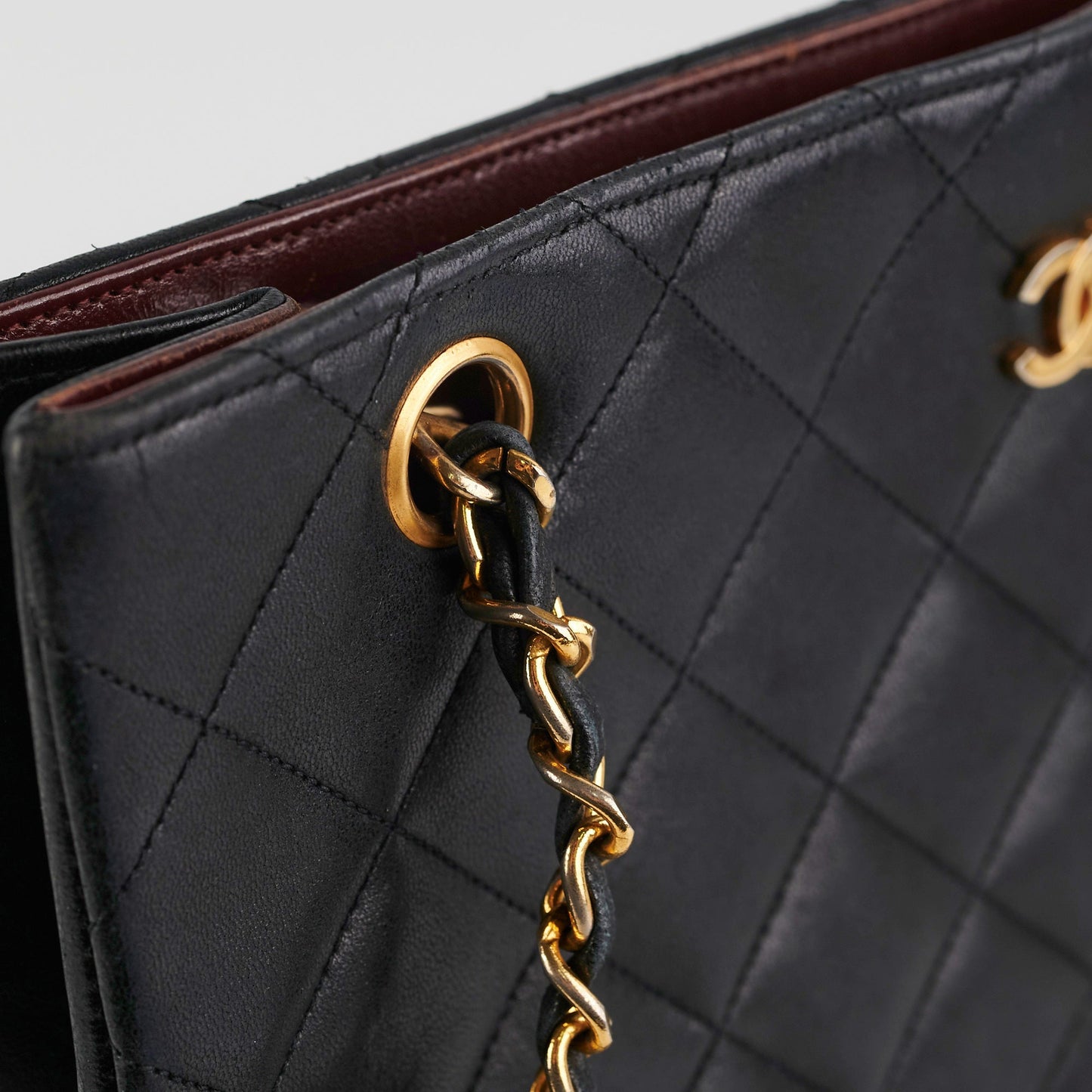 Chanel  CC Locket Chain Tote Bag Black