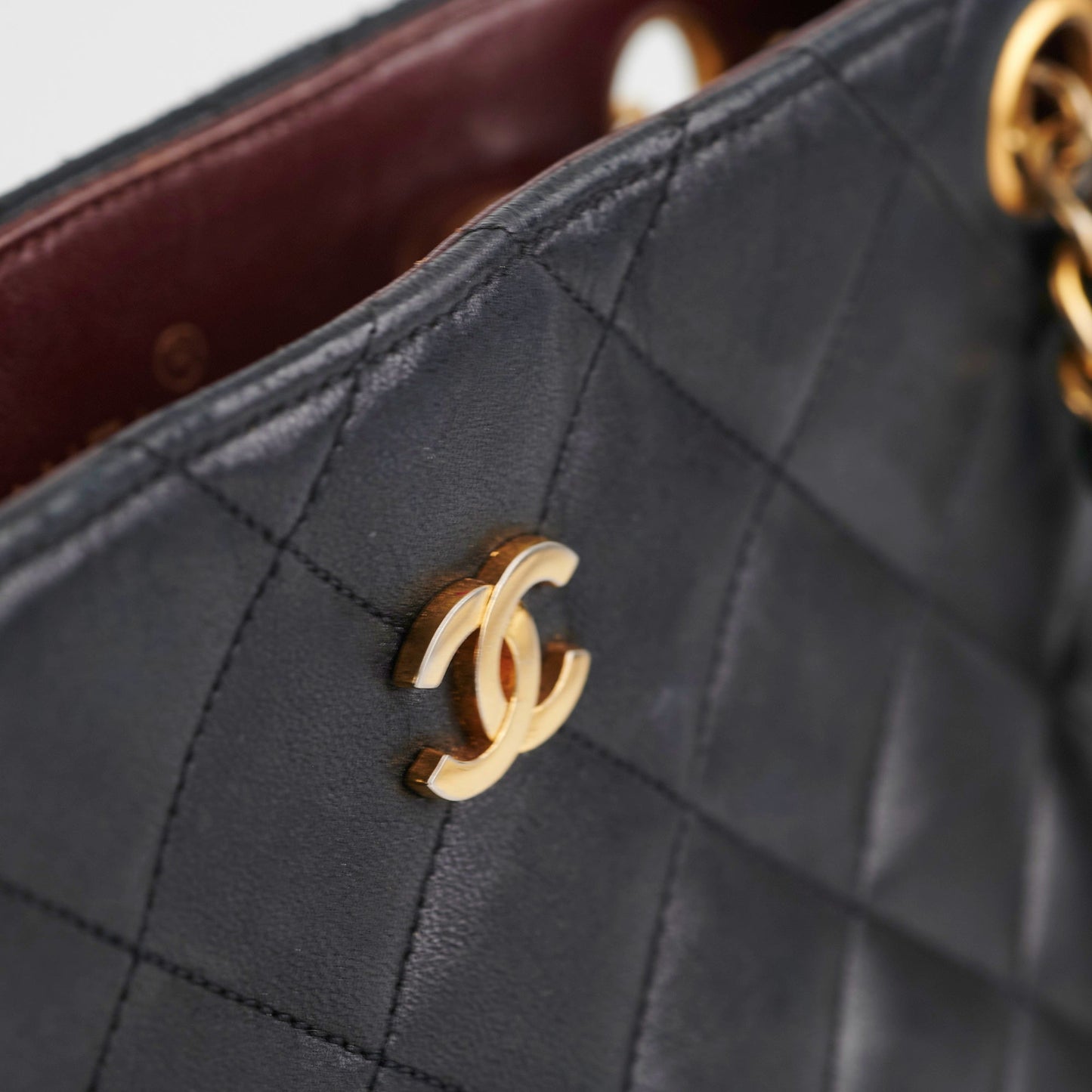 Chanel  CC Locket Chain Tote Bag Black