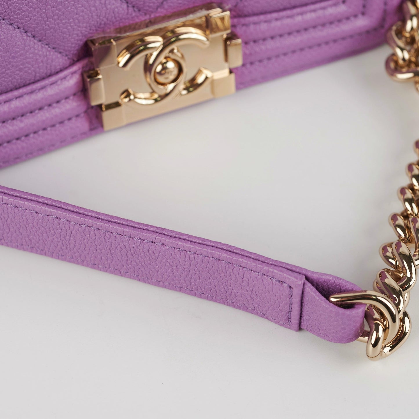 Chanel Extra Mini Boy Purple Chevron - Microchipped