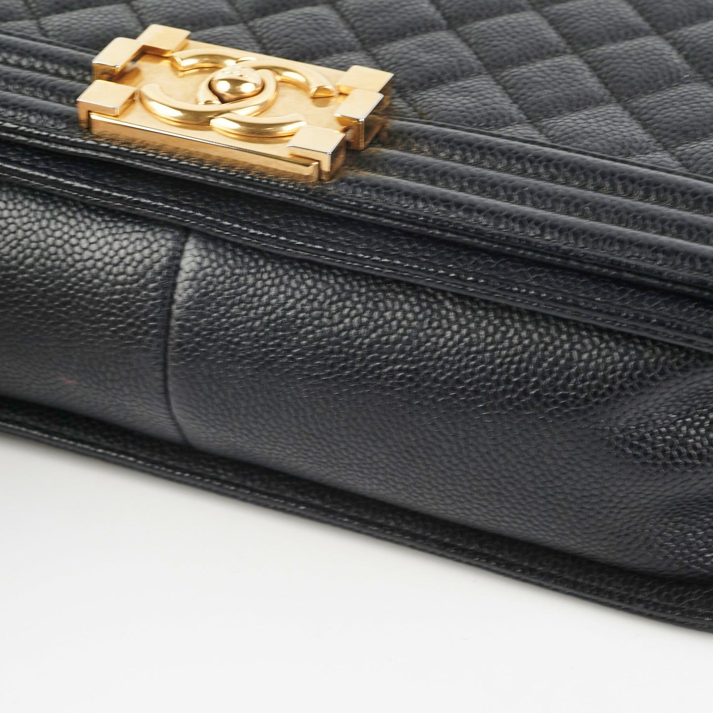 Chanel Caviar Old Medium Boy Black