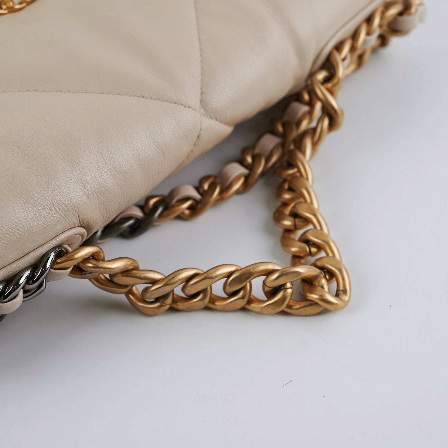 Chanel 19 Small Beige Crossbody Bag