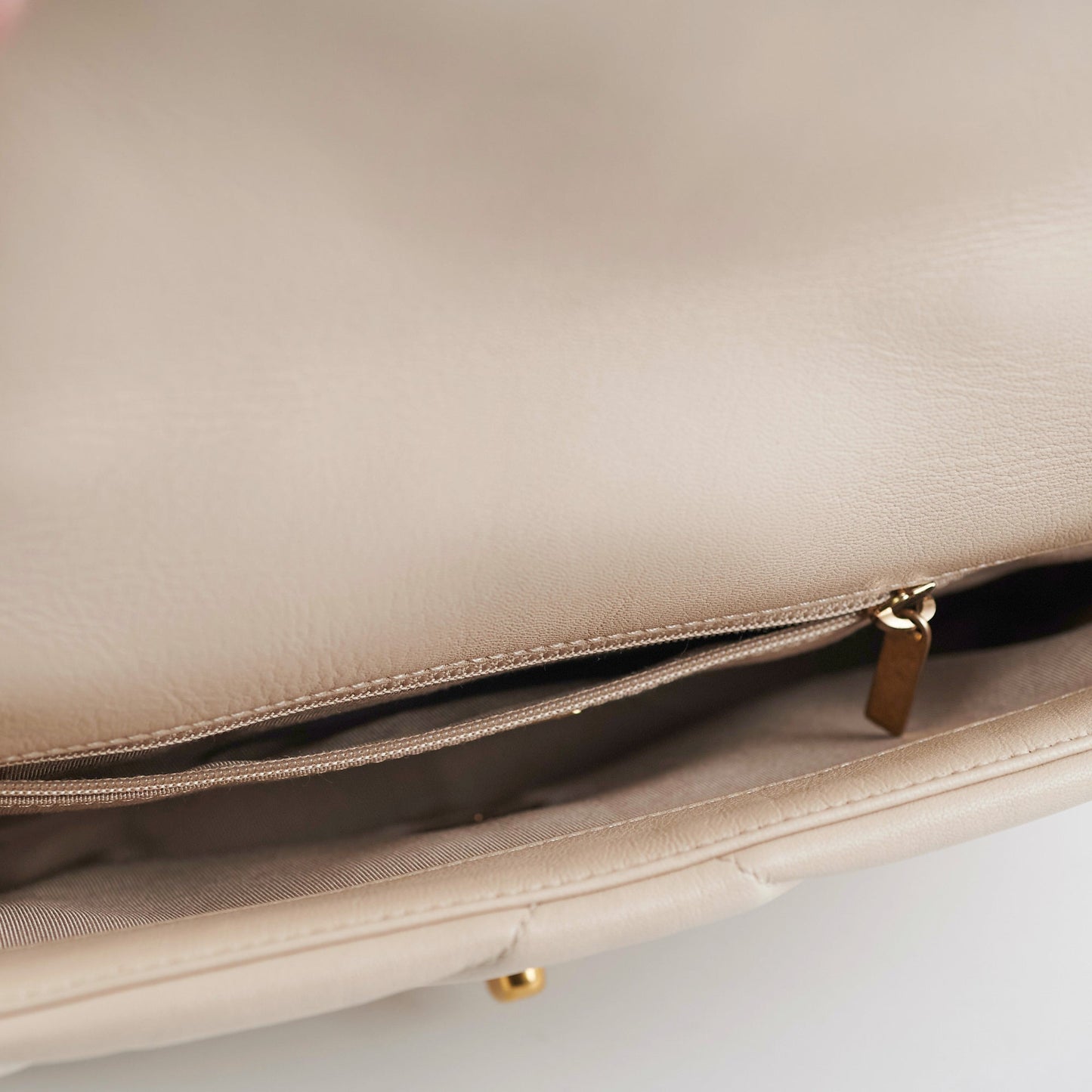 Chanel 19 Small Beige Crossbody Bag