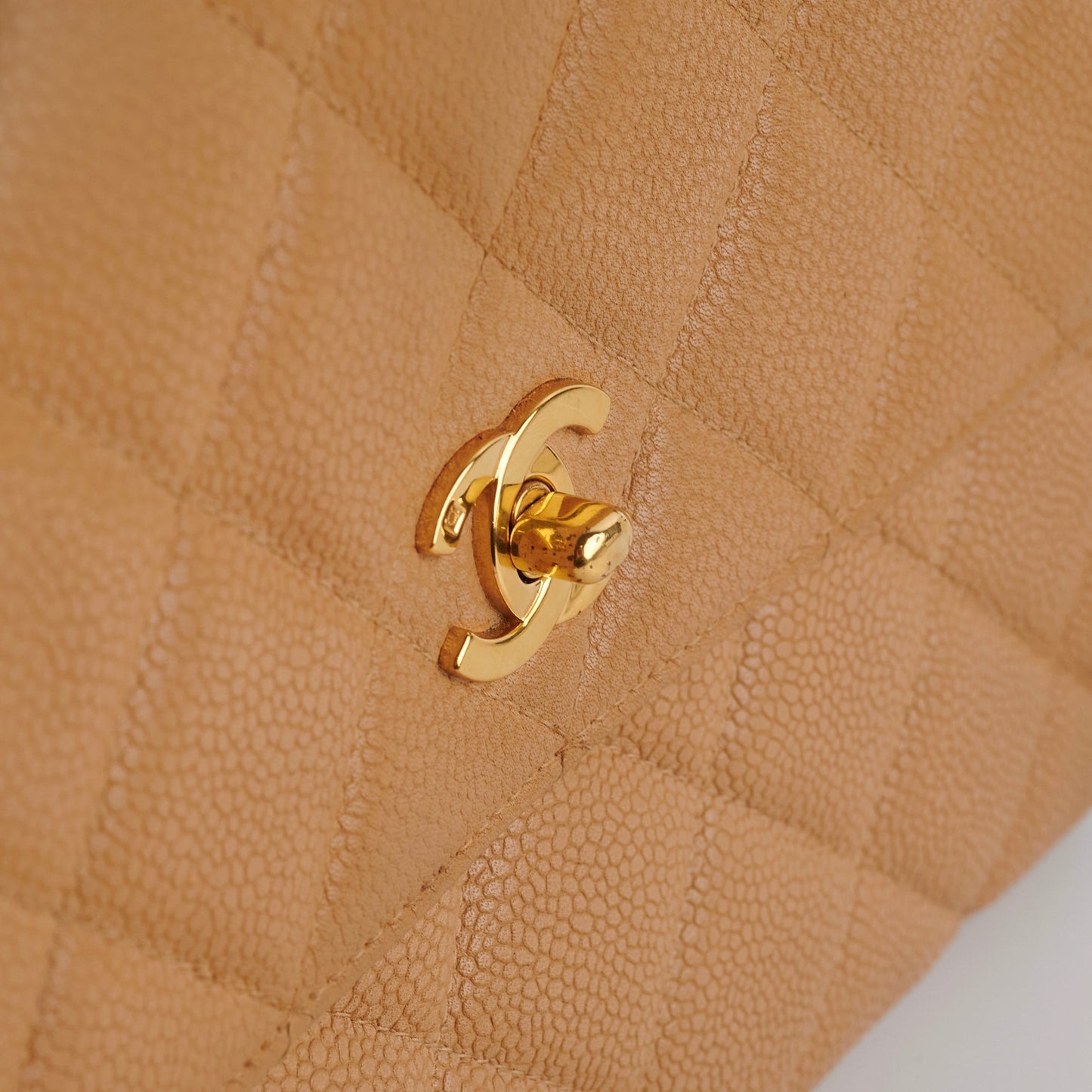 Chanel  Square Caviar Beige Bag