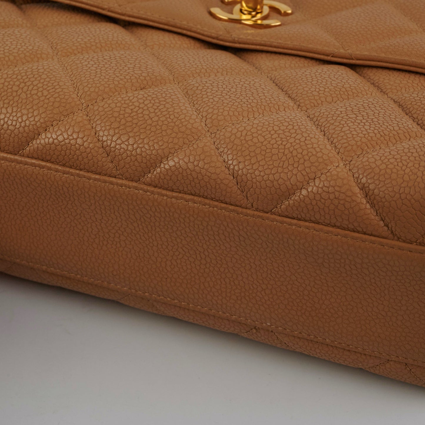 Chanel  Square Caviar Beige Bag