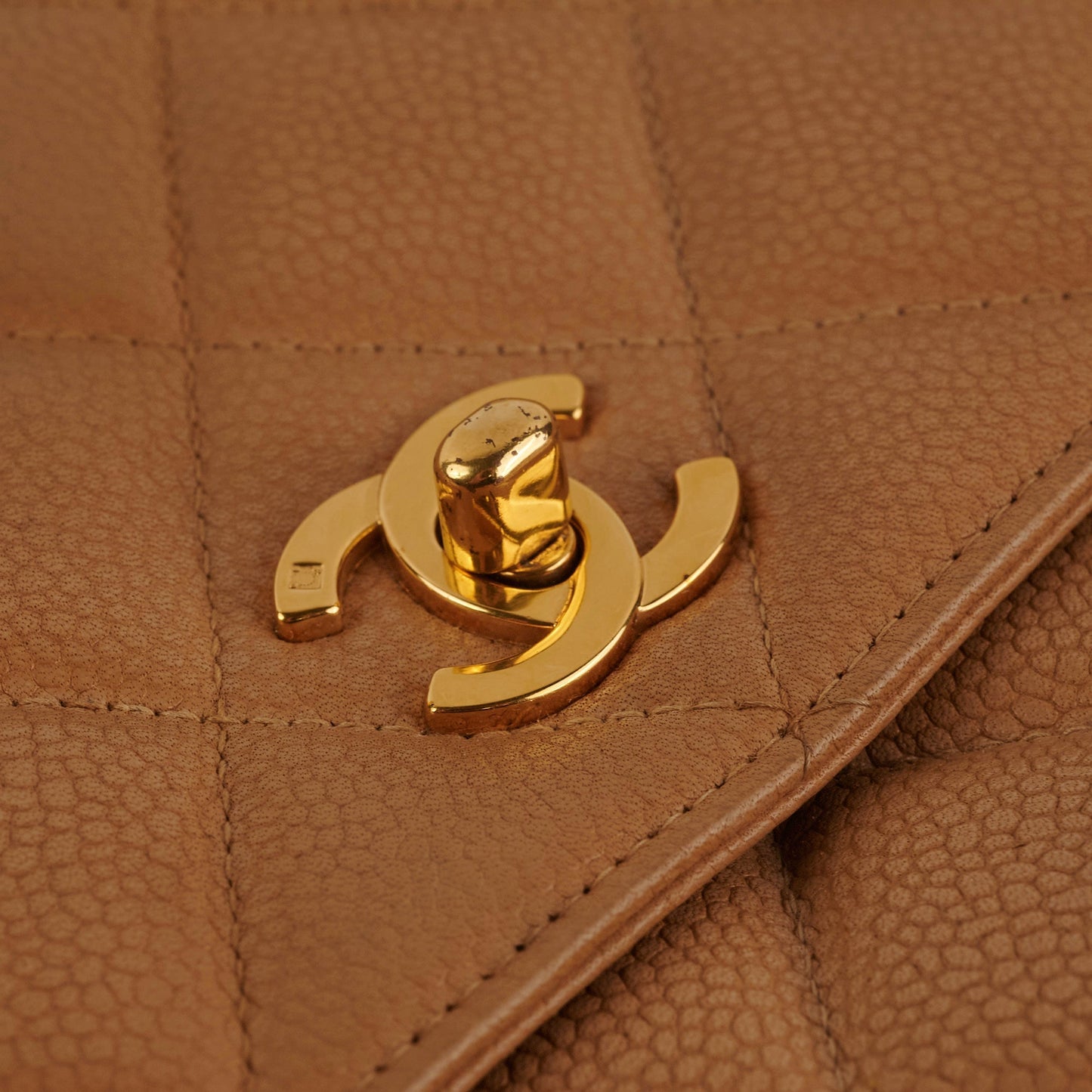 Chanel  Square Caviar Beige Bag