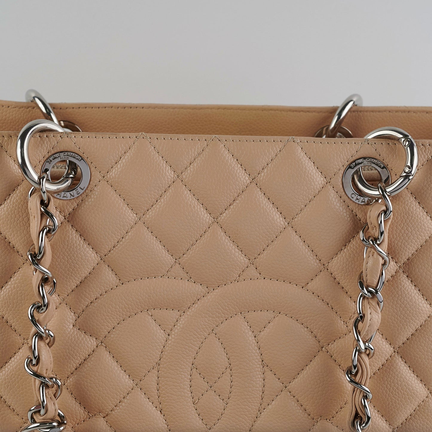 Chanel Grand Shopping Tote (GST) Beige Clair Caviar
