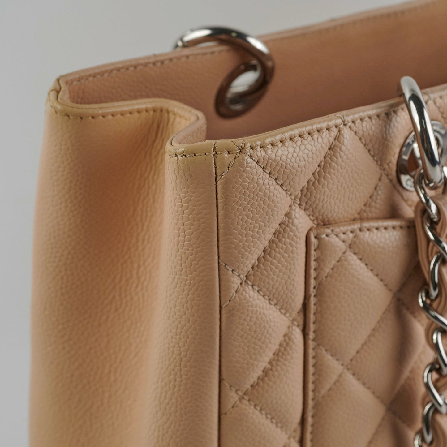 Chanel Grand Shopping Tote (GST) Beige Clair Caviar