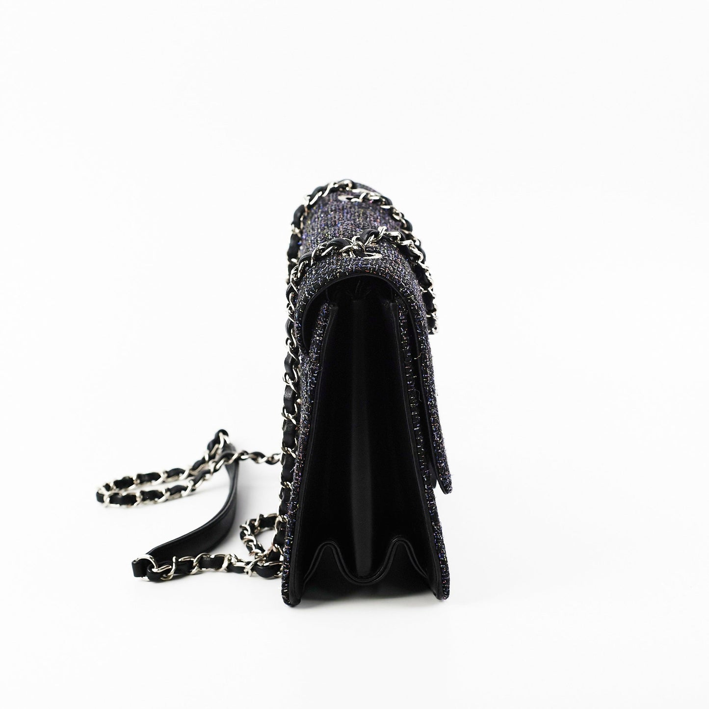 Chanel Seasonal Tweed Black Flap Bag