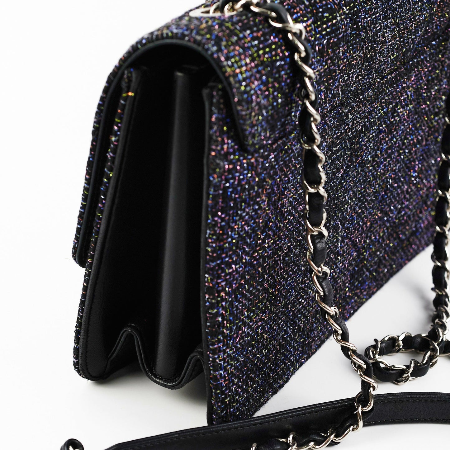 Chanel Seasonal Tweed Black Flap Bag