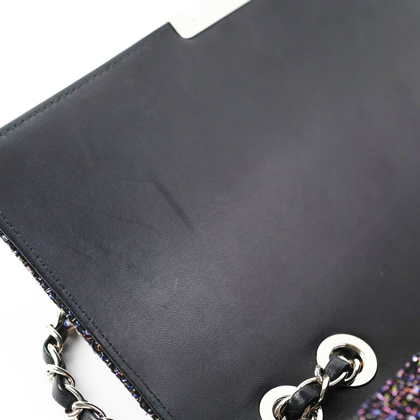 Chanel Seasonal Tweed Black Flap Bag