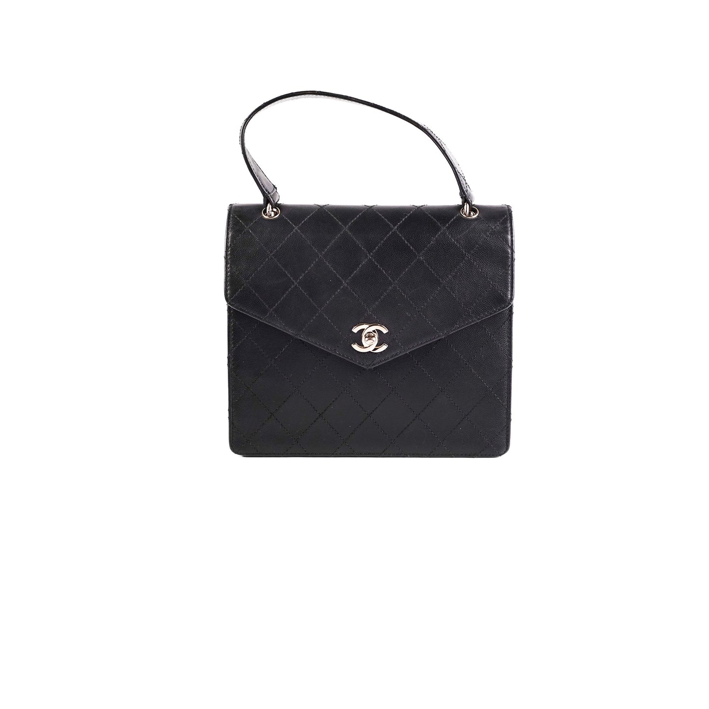 ITEM 31 - Chanel  Square Black Top Handle Bag