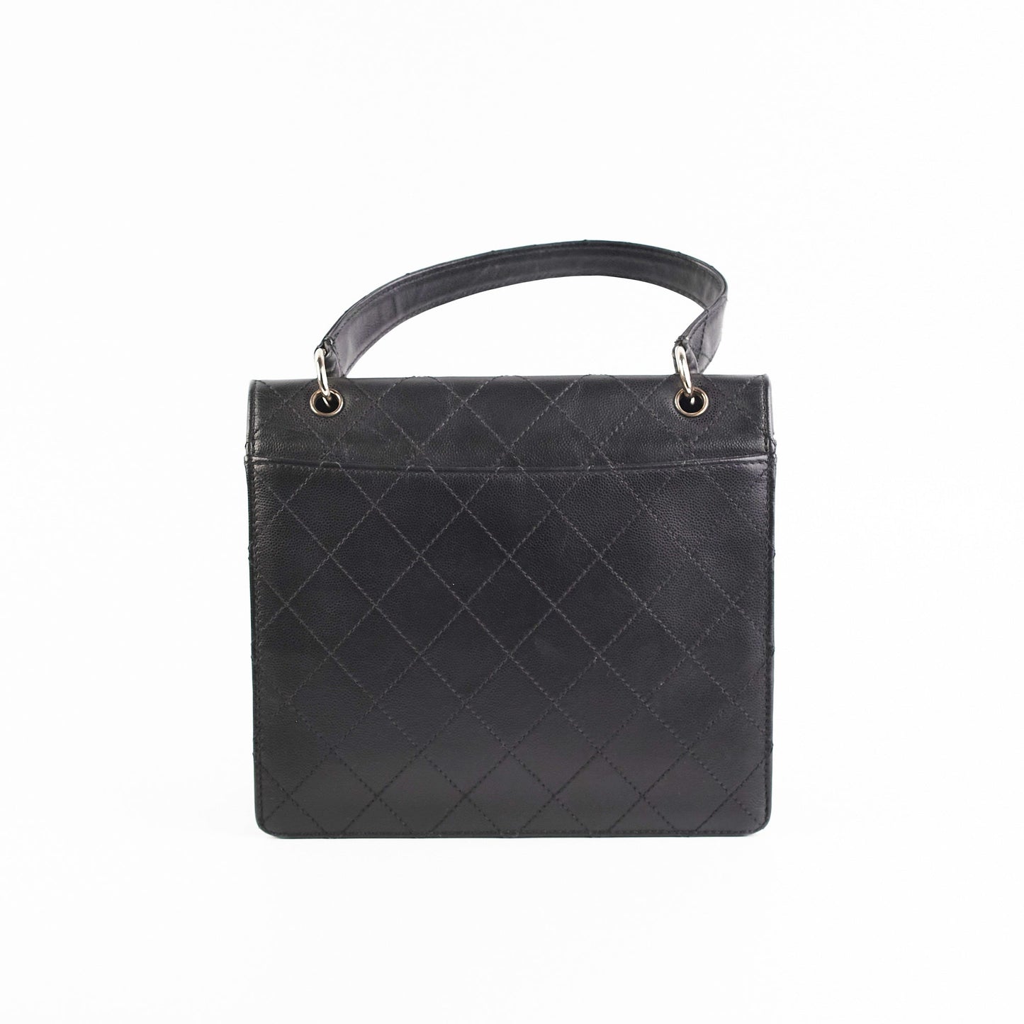ITEM 31 - Chanel  Square Black Top Handle Bag
