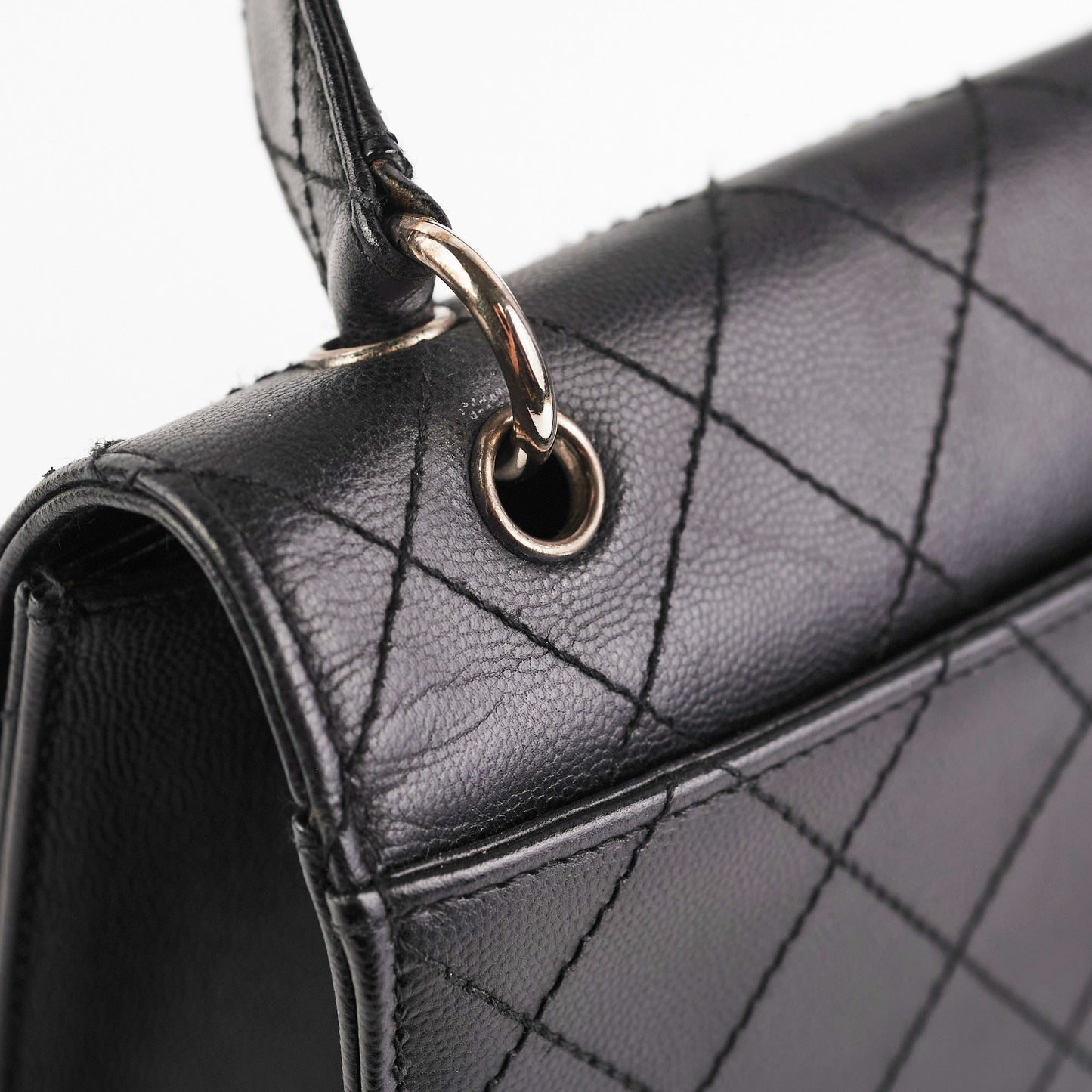 ITEM 31 - Chanel  Square Black Top Handle Bag