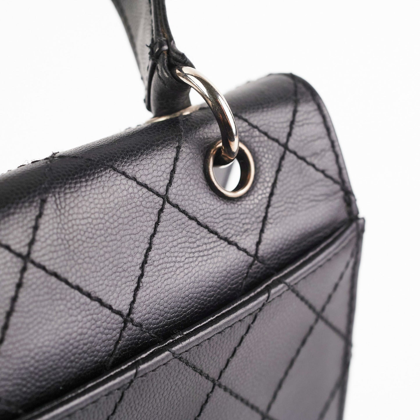 ITEM 31 - Chanel  Square Black Top Handle Bag