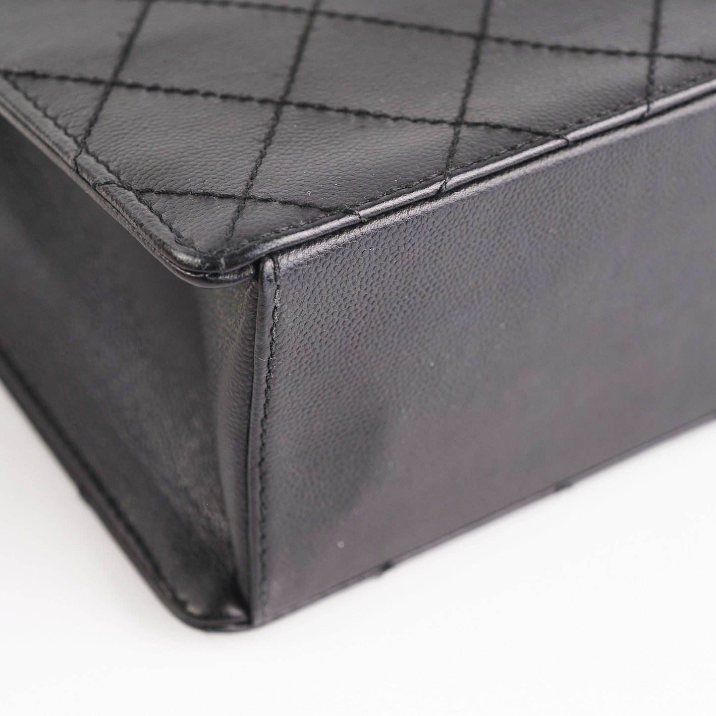 ITEM 31 - Chanel  Square Black Top Handle Bag