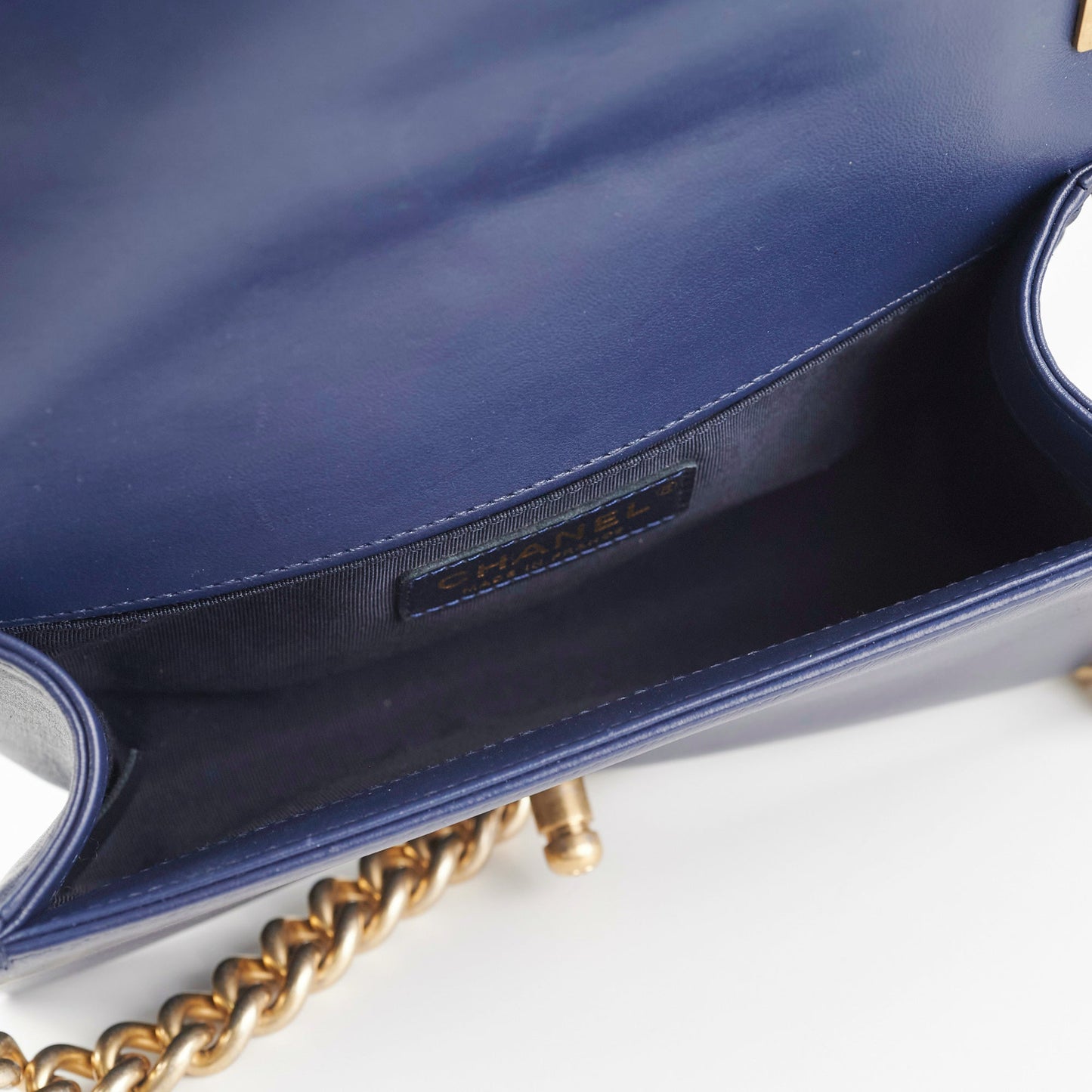 Chanel Boy Small Blue