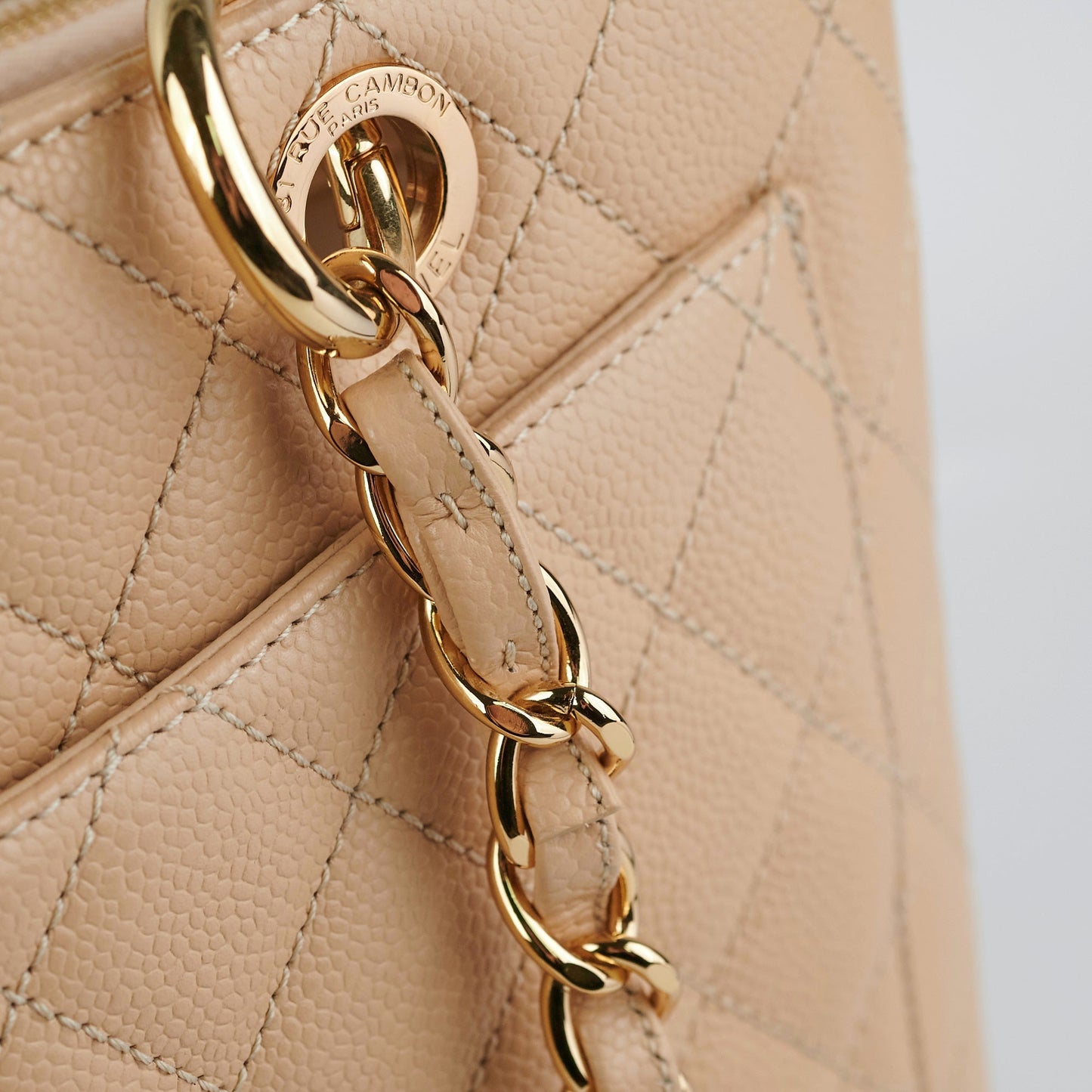 Chanel GST Grand Shopping Tote Beige Clair Caviar