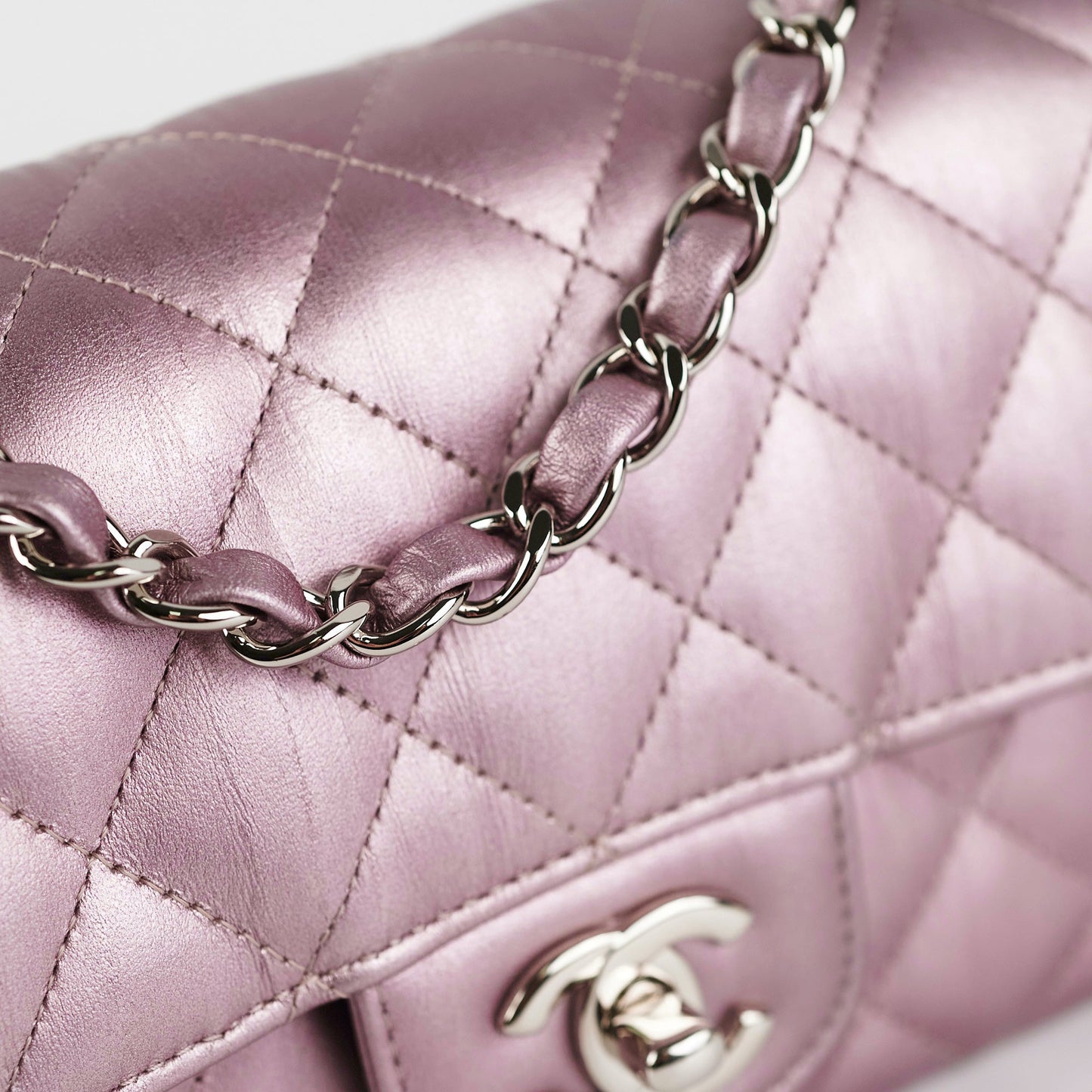 Chanel Mini Rectangular Iridescent Purple