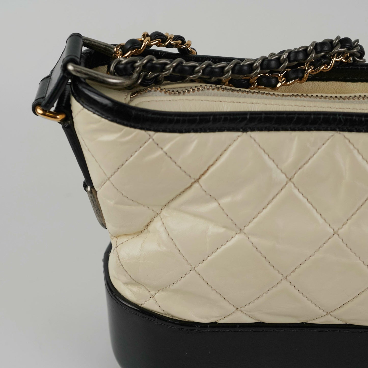 Chanel Small White Gabrielle Lambskin Bag