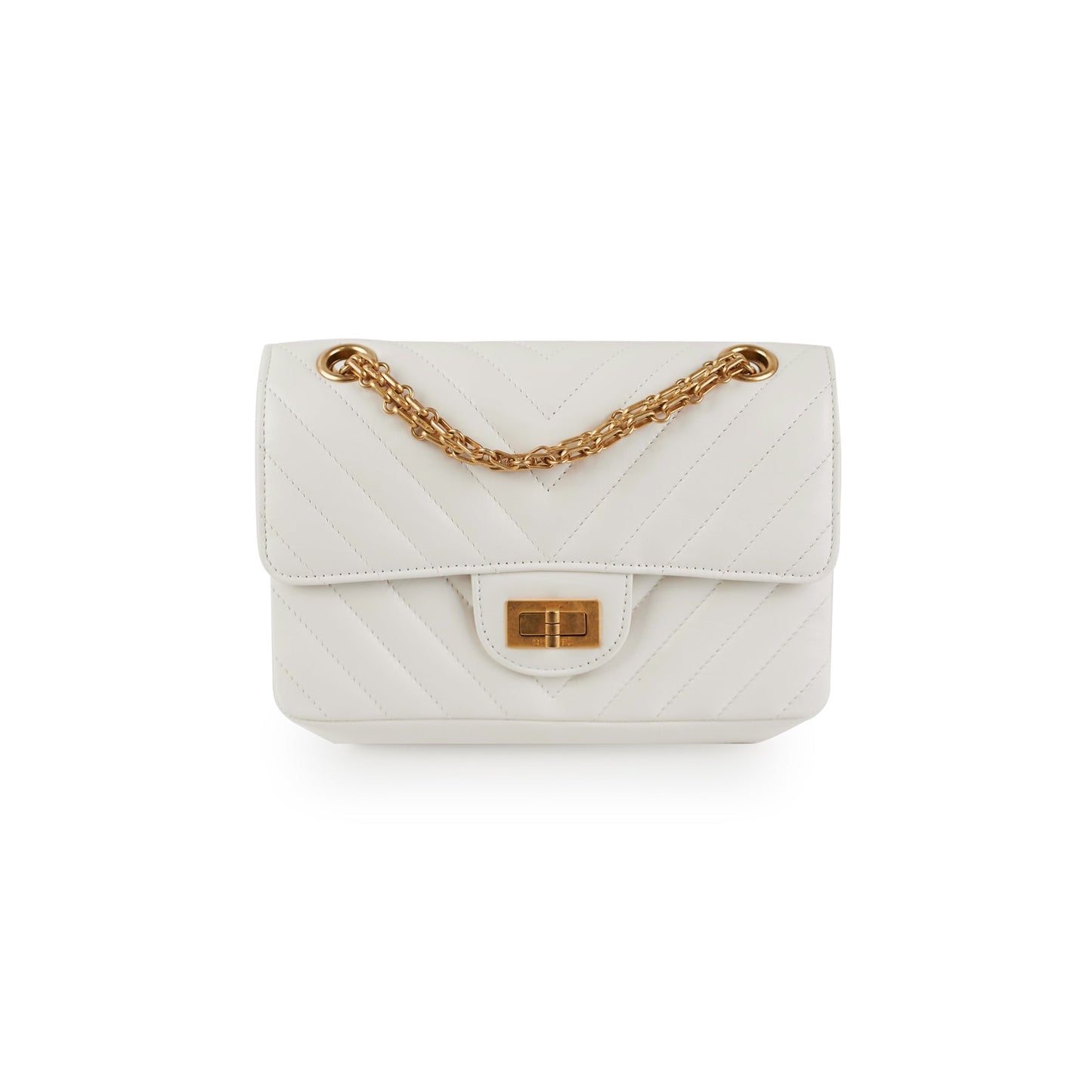 Chanel chevron Reissue Mini White
