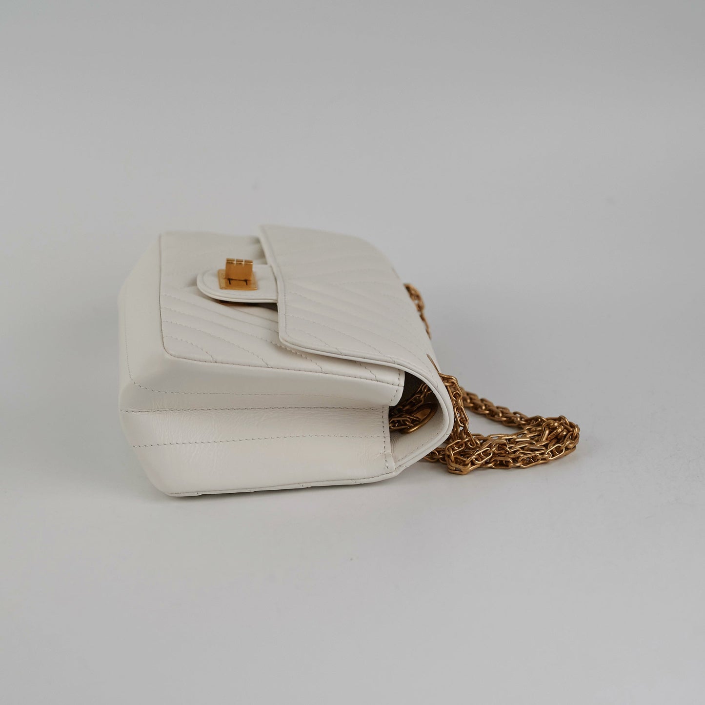 Chanel chevron Reissue Mini White