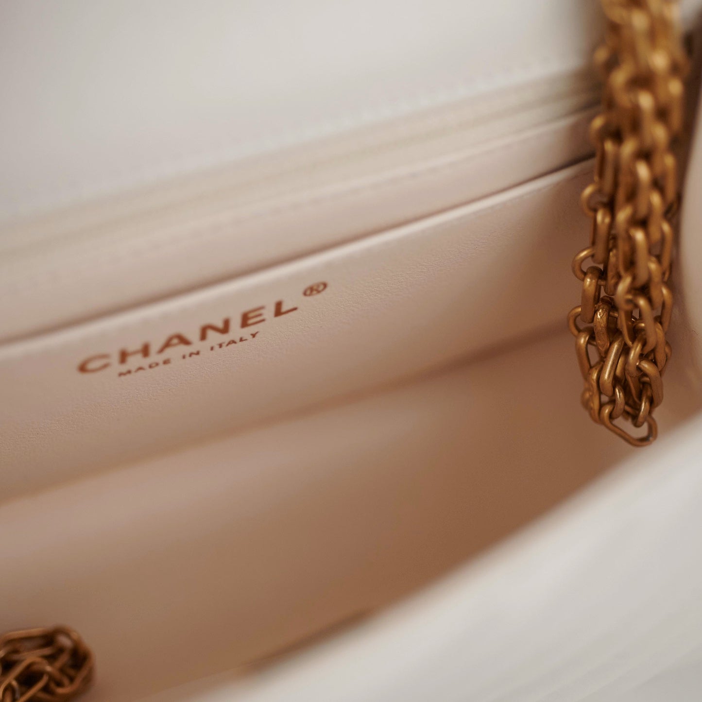 Chanel chevron Reissue Mini White