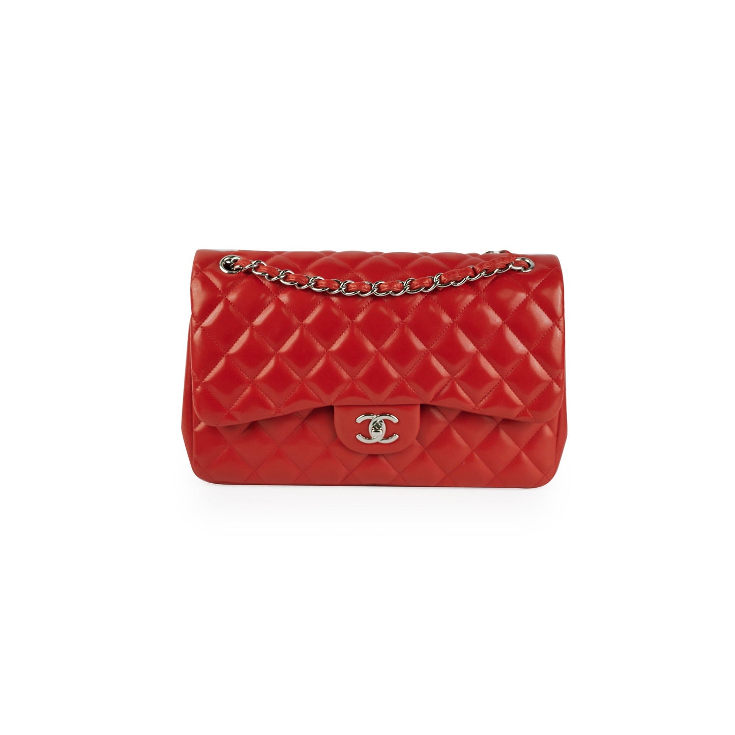 Chanel Jumbo Double Flap Red