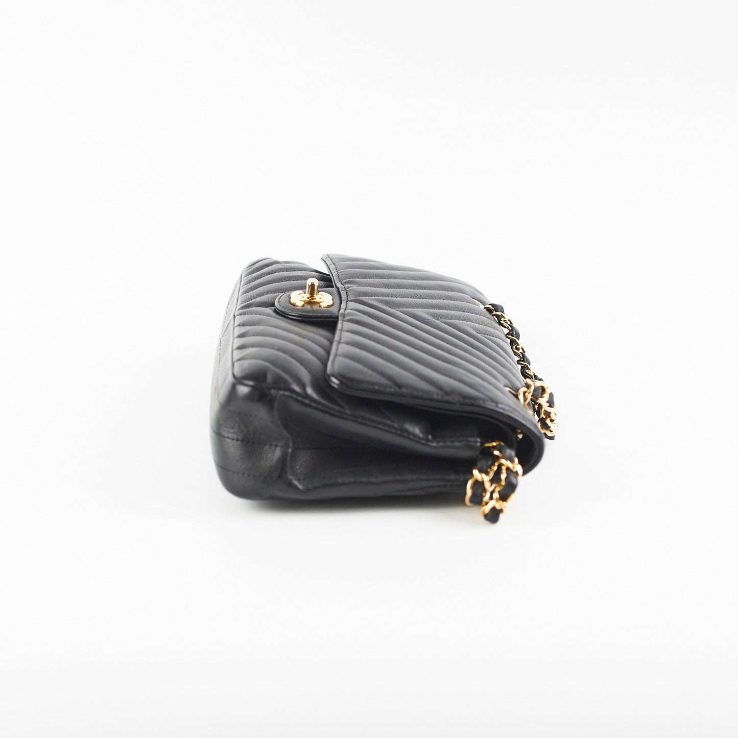 Chanel Chevron Classic Medium/Large Black
