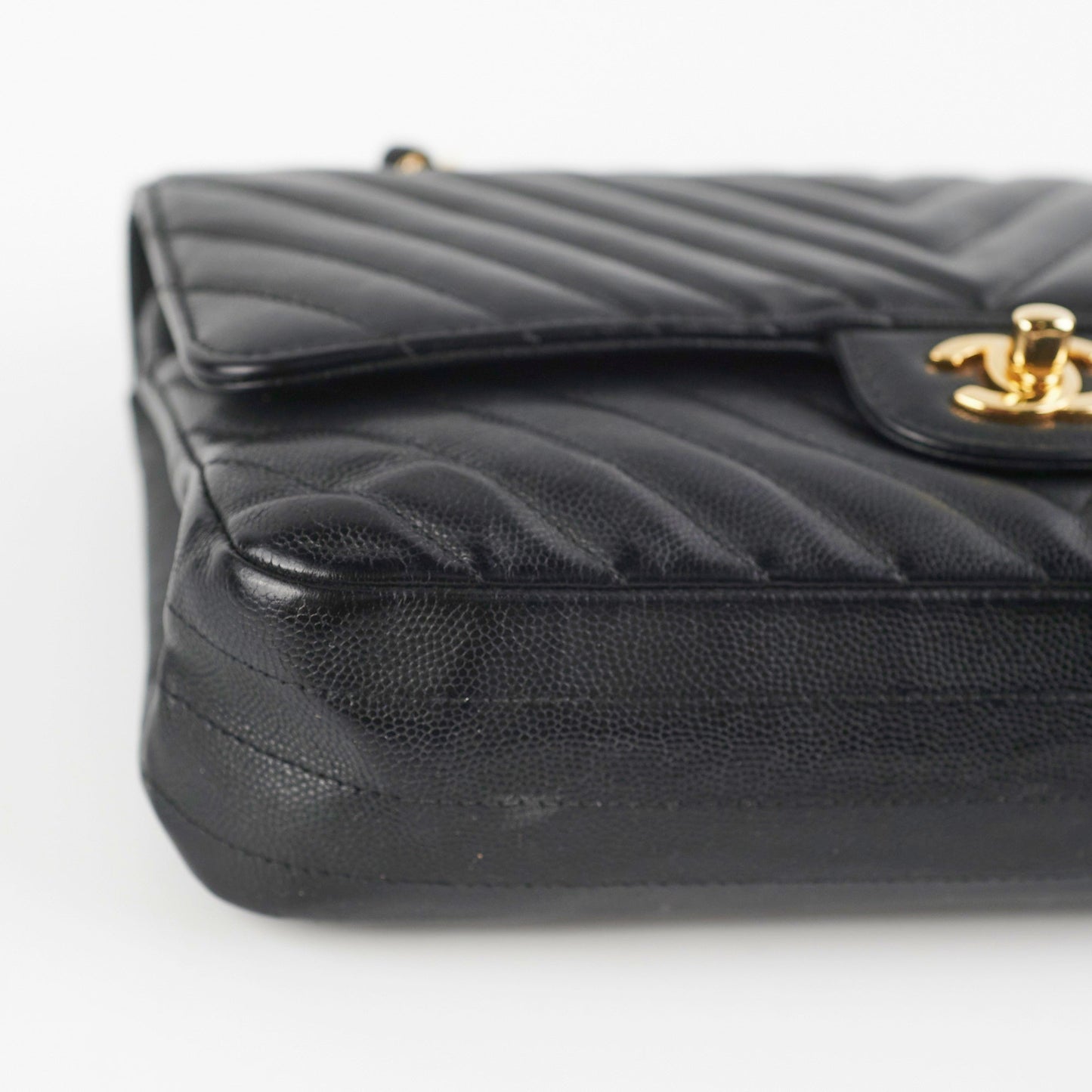 Chanel Chevron Classic Medium/Large Black
