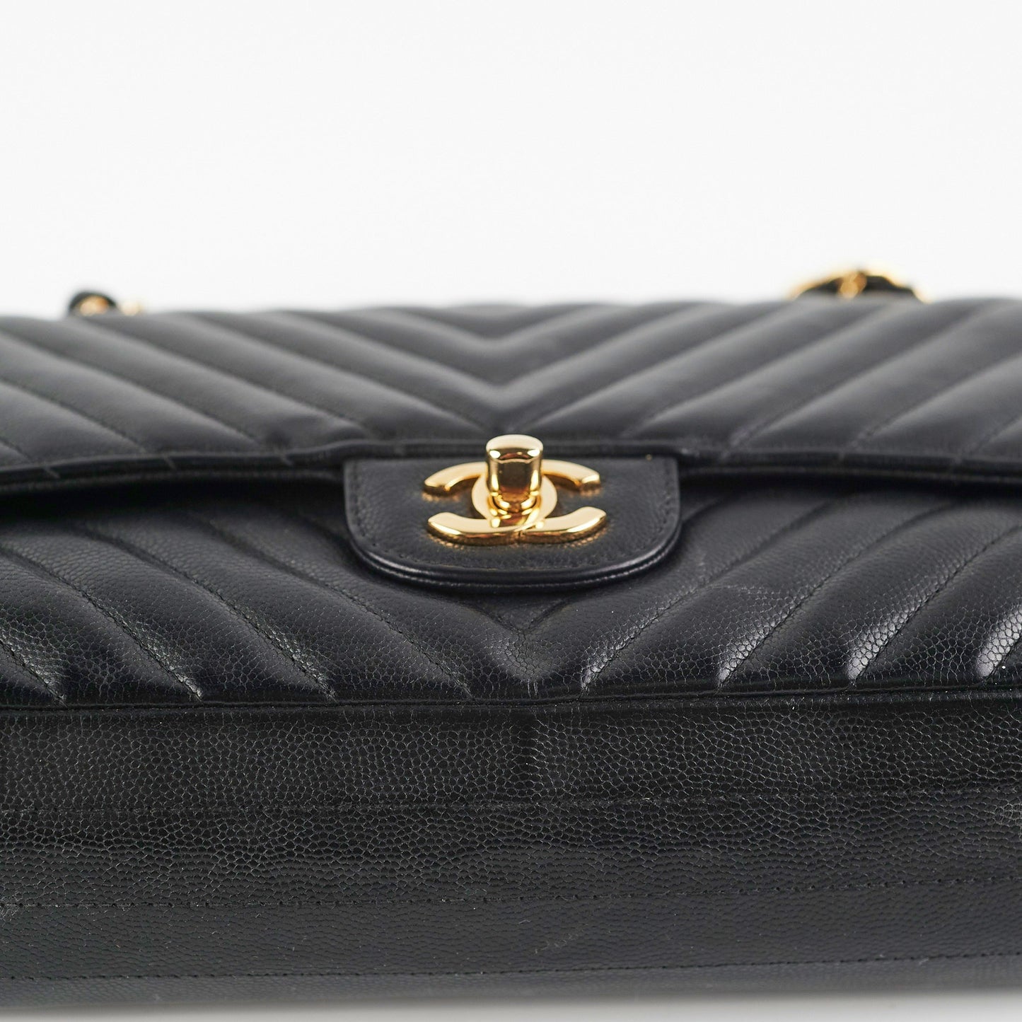 Chanel Chevron Classic Medium/Large Black