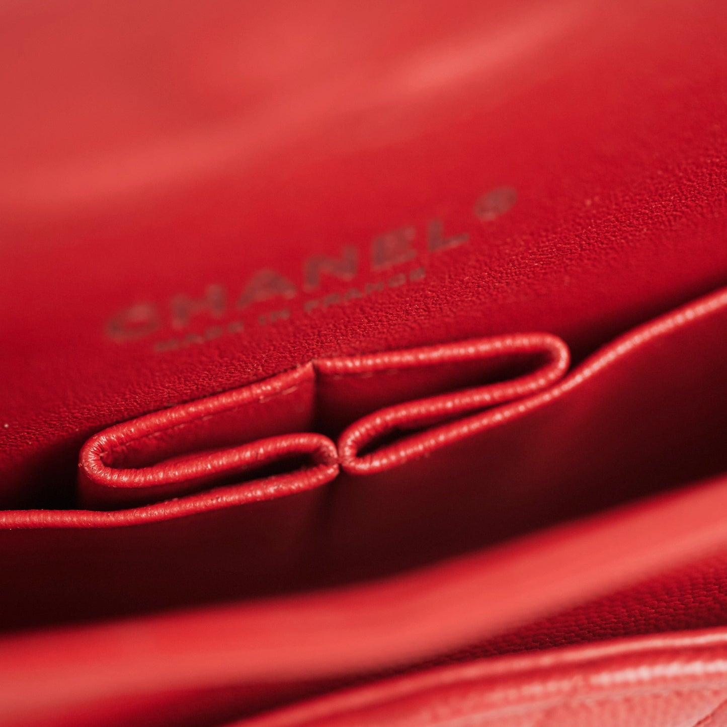 ITEM 27 - Chanel Chevron Classic Medium/Large Flap Red 16S