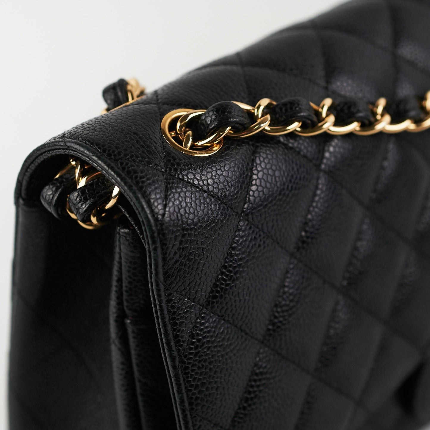Chanel Guillted Jumbo Double Flap Black
