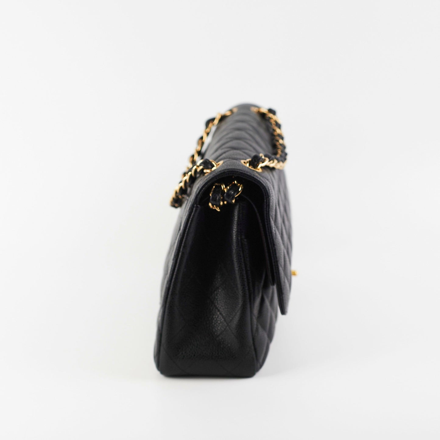 Chanel Guillted Jumbo Double Flap Black