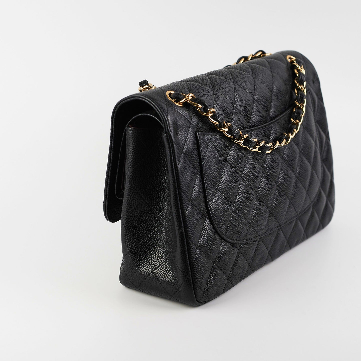 Chanel Guillted Jumbo Double Flap Black