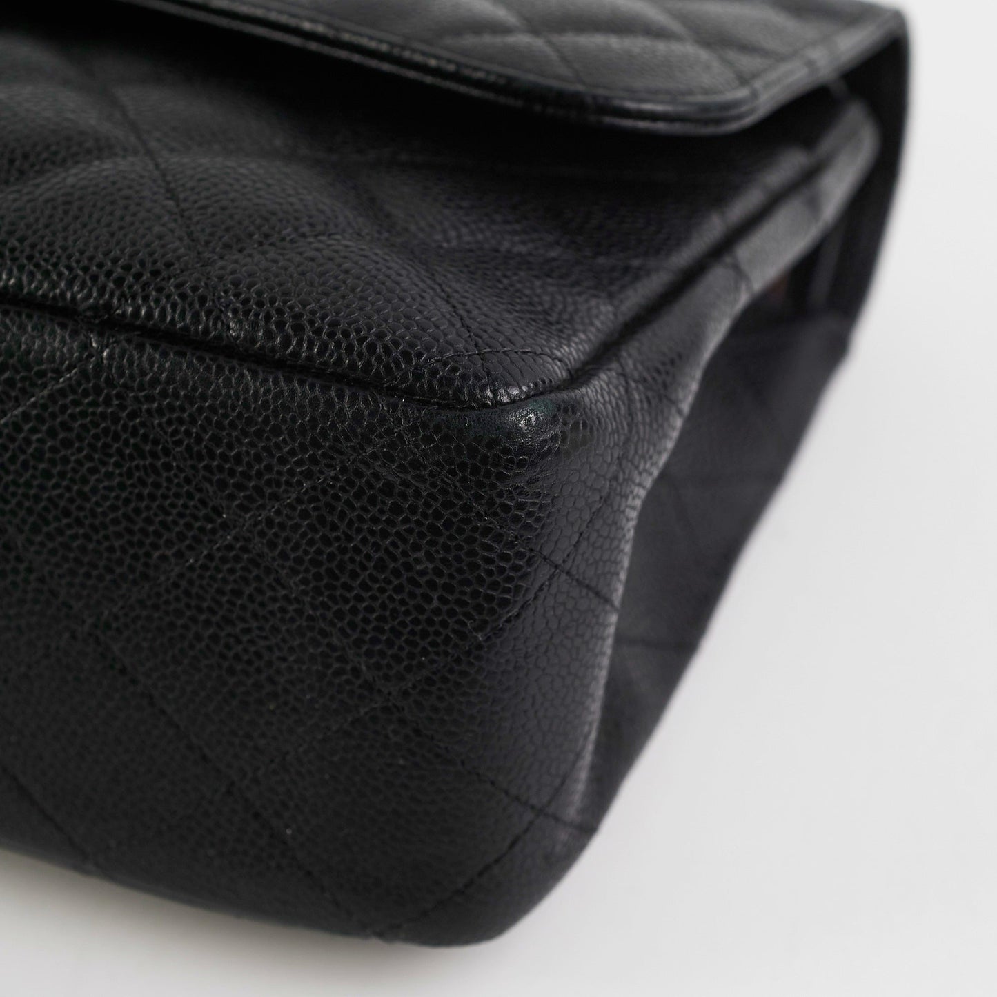 Chanel Guillted Jumbo Double Flap Black
