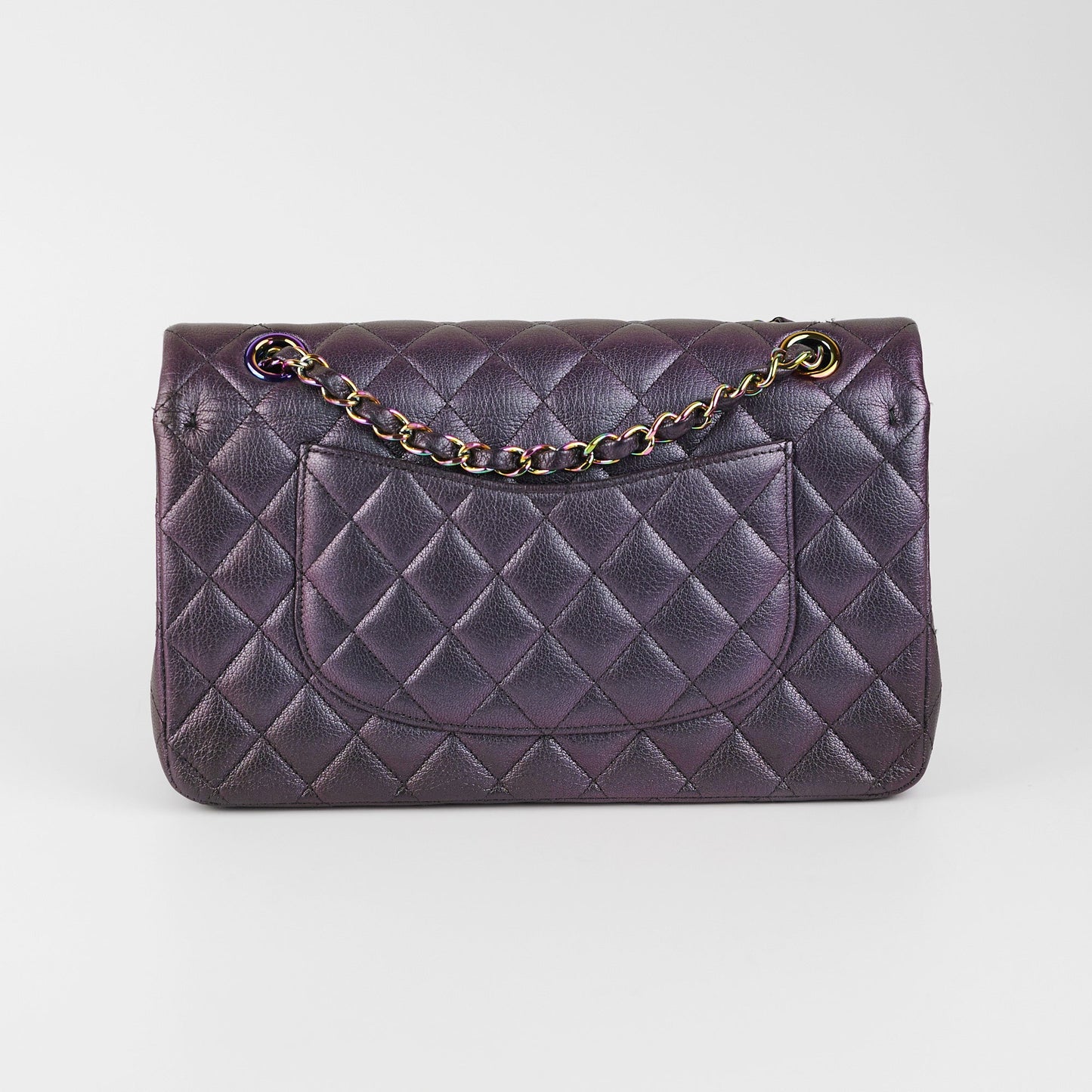 Chanel 16C Classic Flap Medium/Large Iridescent Mermaid Purplle Bag