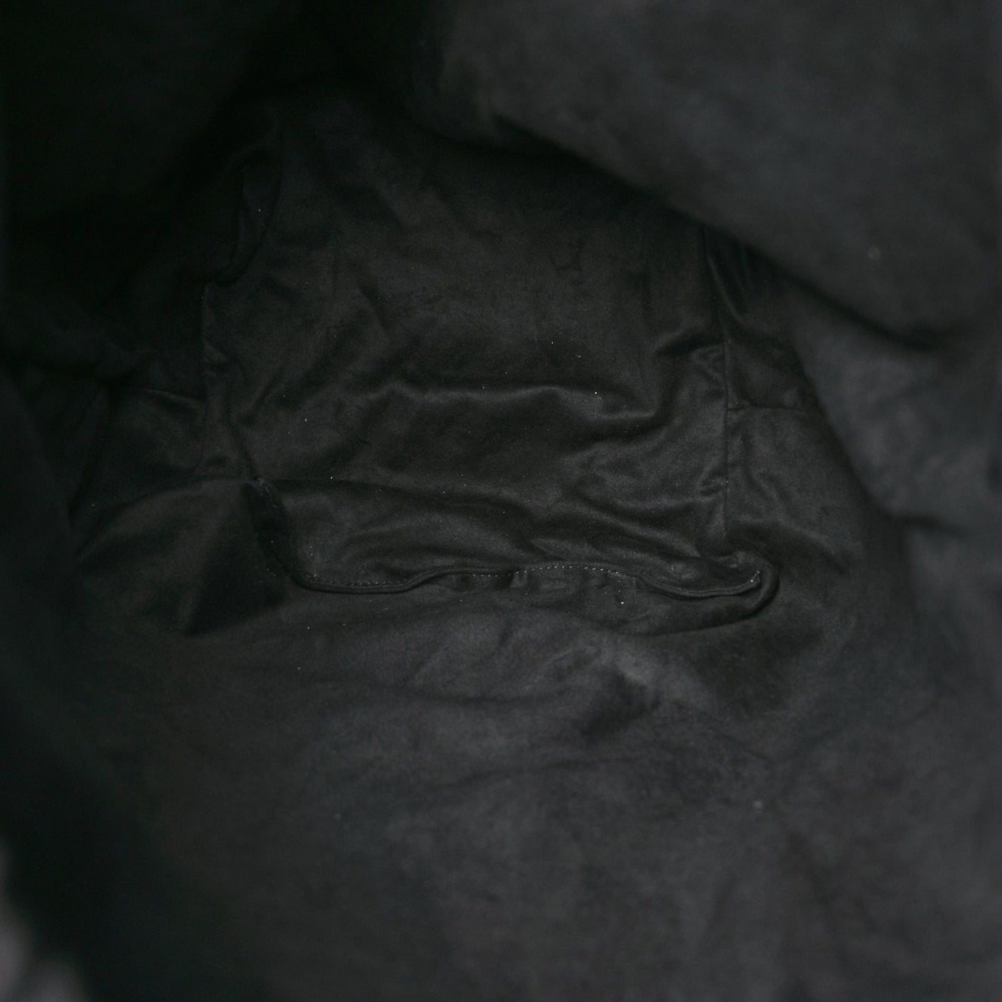 Saint Laurent Smooth Calfskin Teddy Drawstring Bag Black