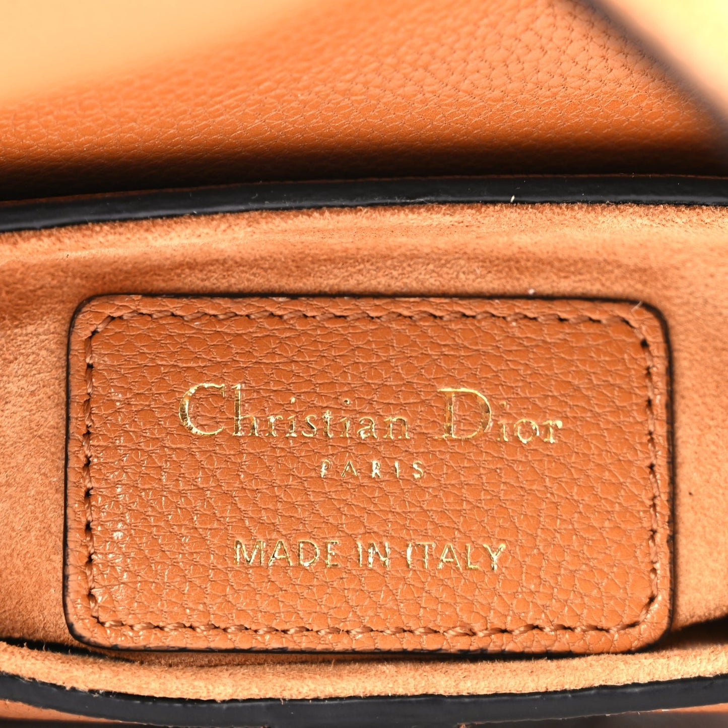 Christian Dior Goatskin Micro Saddle Bag Camello
