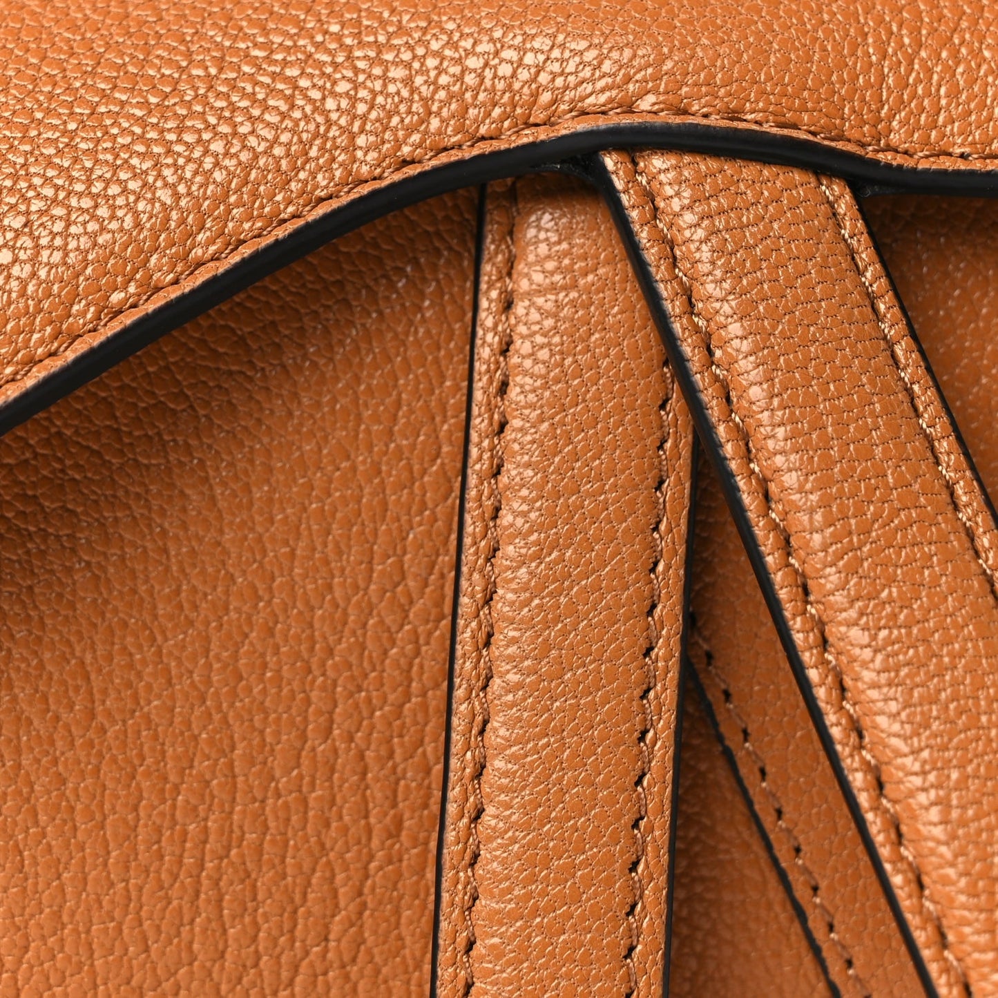 Christian Dior Goatskin Micro Saddle Bag Camello