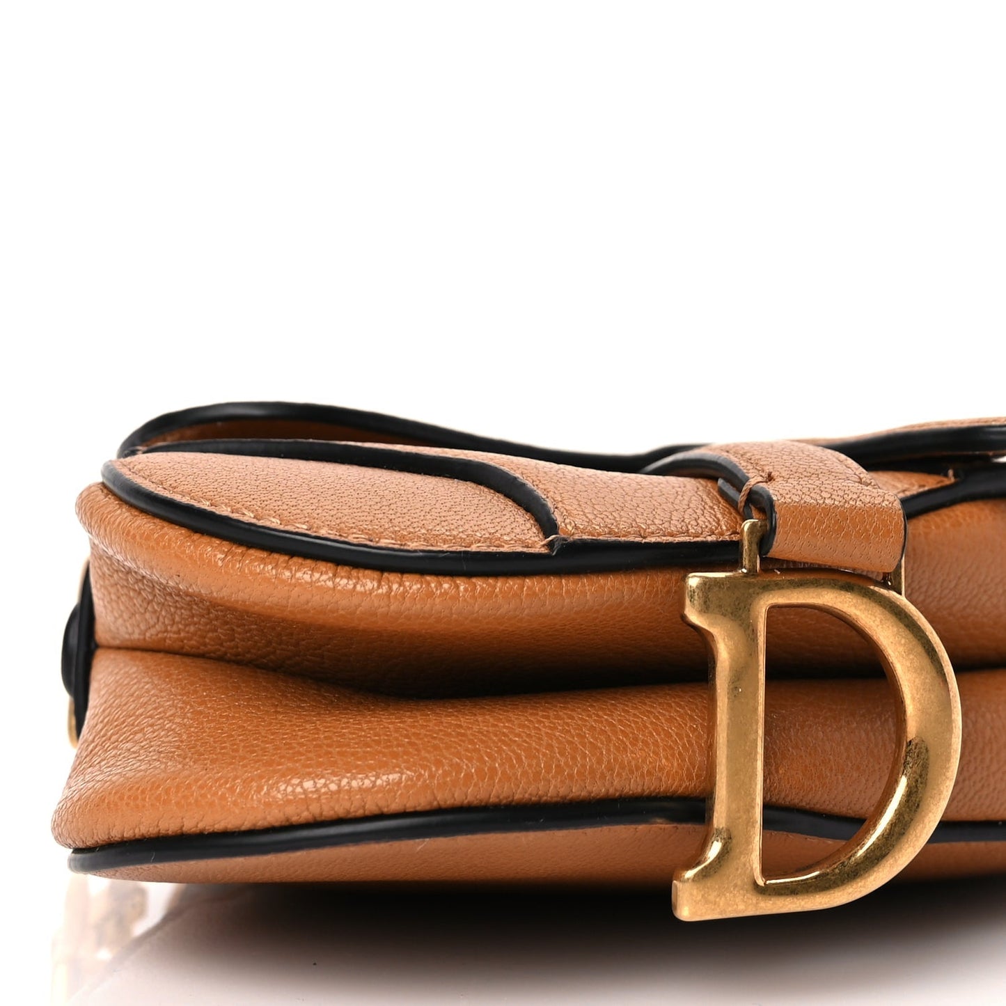 Christian Dior Goatskin Micro Saddle Bag Camello