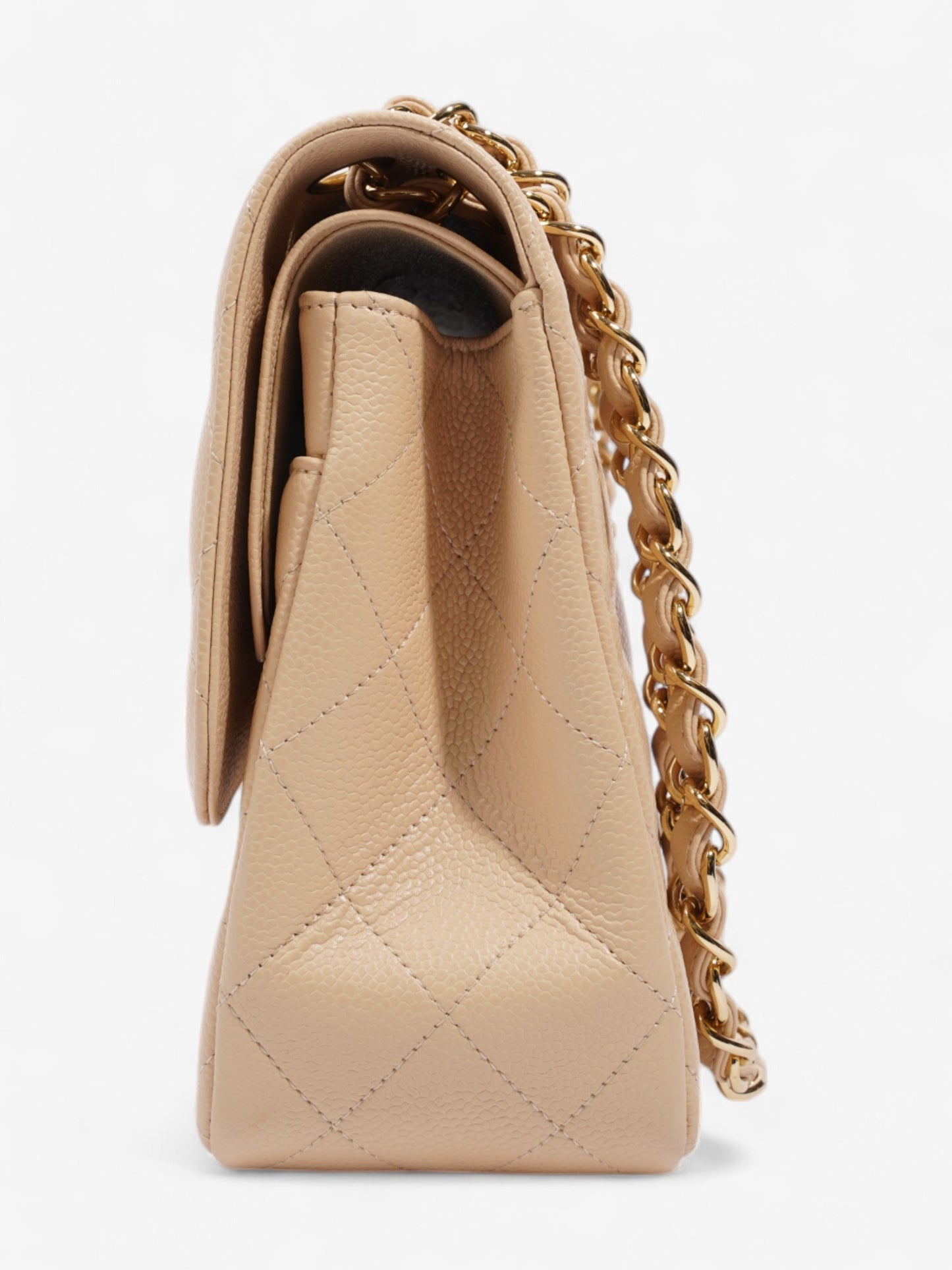 Chanel Classic Double Flap Nude Caviar Leather Jumbo