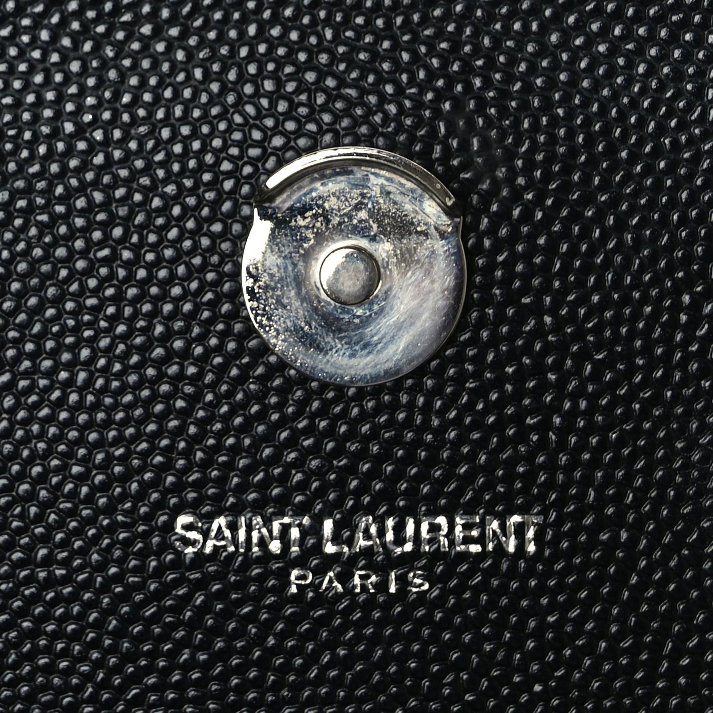 Saint Laurent Grain De Poudre Studded Small Classic Monogram Kate Satchel