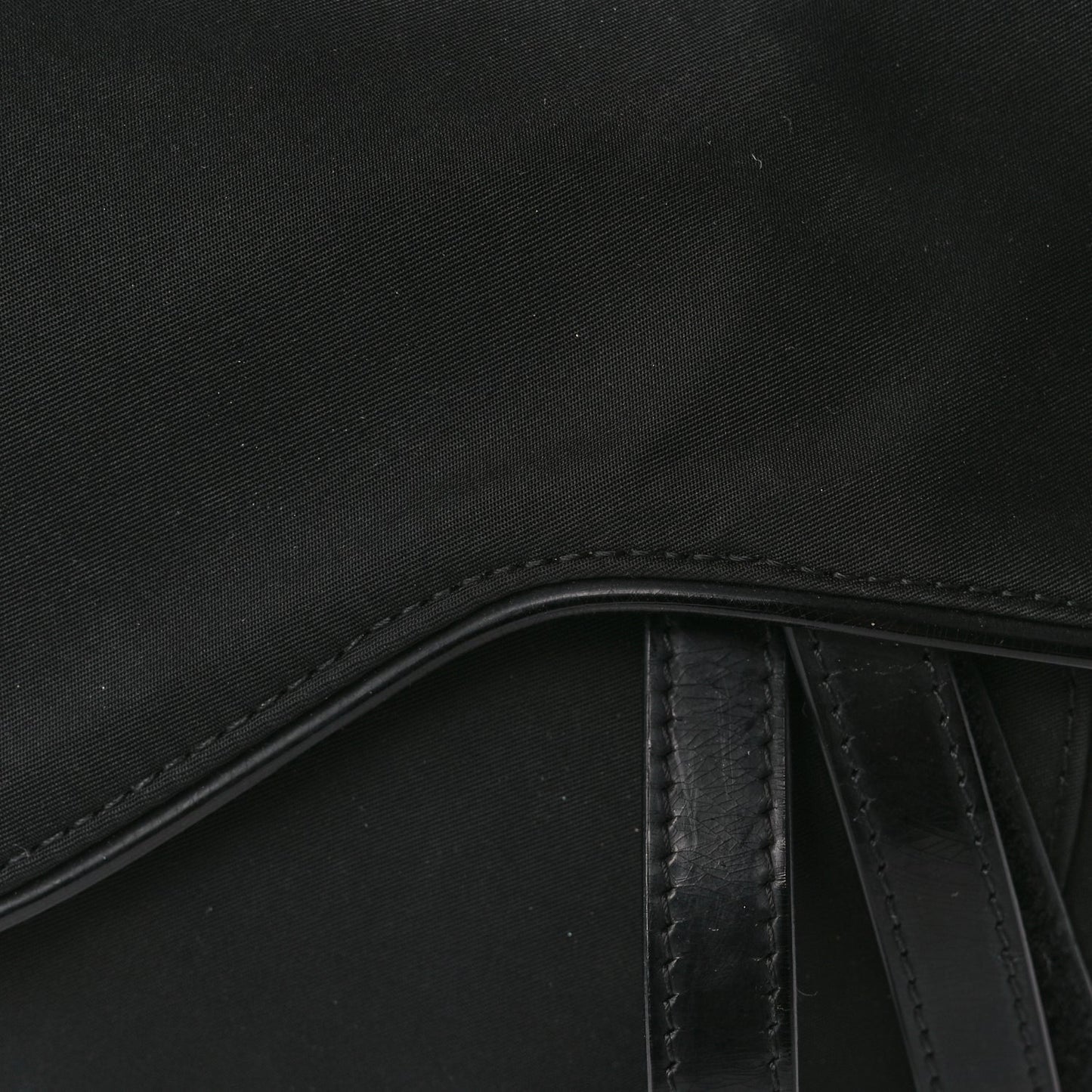 Christian Dior Nylon Saddle Bag Black
