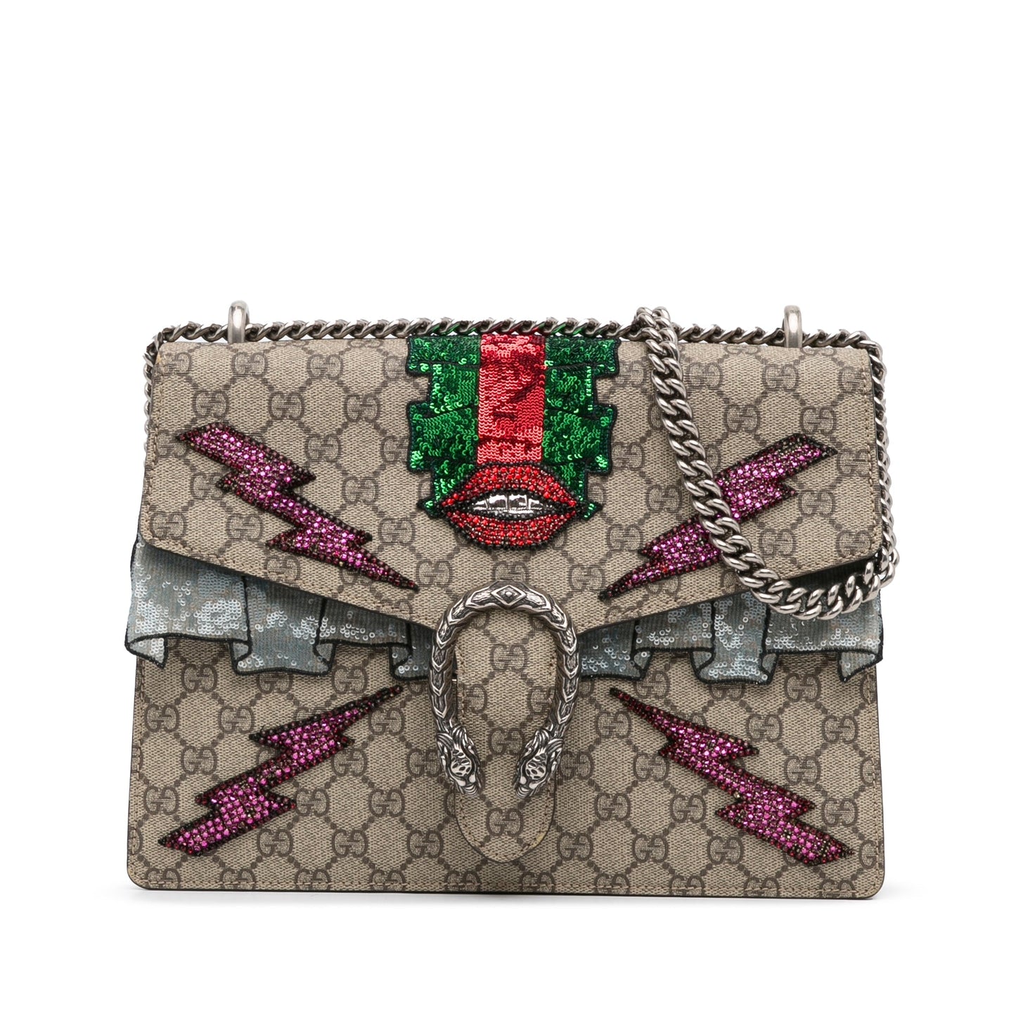 Gucci Dionysus Brown Canvas Chain Crossbody Style 3