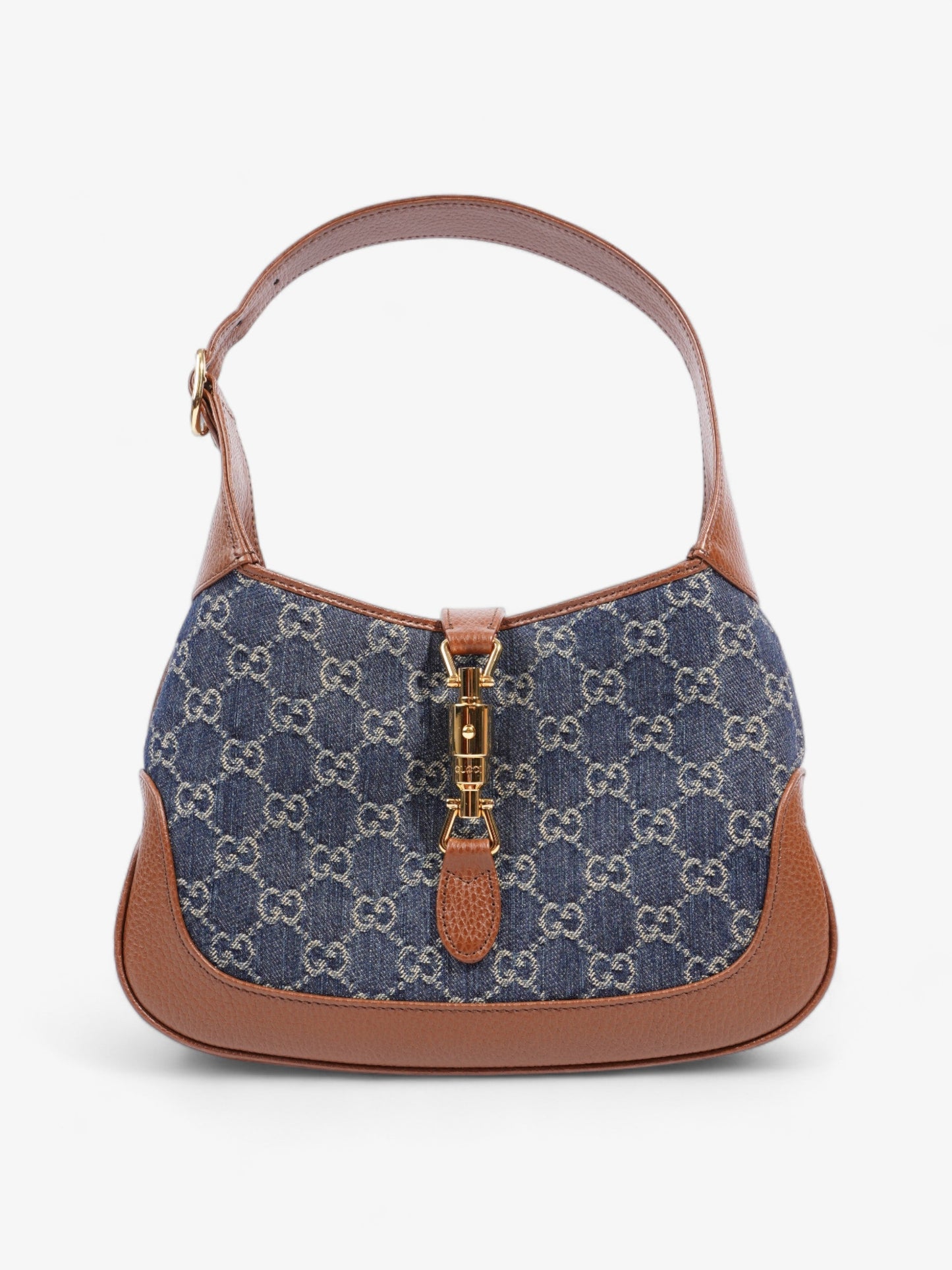 Gucci Jackie 1961 Blue / Brown Denim Small