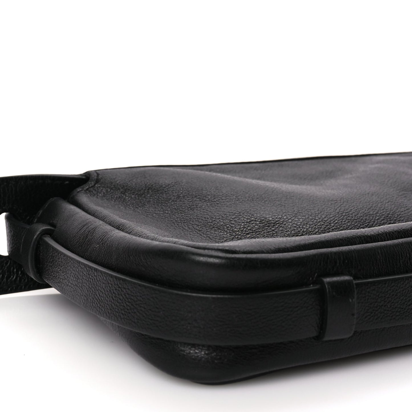 Fendi Vitello Mini Simply Fendi Shoulder Bag Black